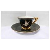 Vintage Maki-E Lacquerware Espresso Cup & Saucer