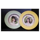 2 Vintage Porcelain Gainsborough "Portrait" Plates