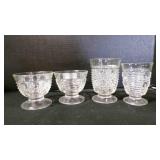 Vintage Federal Glass Windsor Clear Footed Glasses