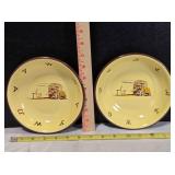 2 Monterrey Western Ware Bowls, 7" across