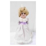 Antique German Bisque-Head Doll w/Stand & Dress
