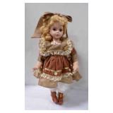 Vintage 1995 Franklin "Sarah" Porcelain Doll w/