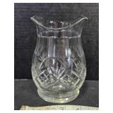 Crystal pitcher w/fan & diamond cut patterns
