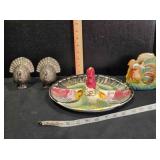 Relish tray, napkin holder, salt/pepper shakers