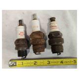 3 Vintage Spark Plugs