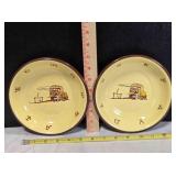 2 Monterrey Western Ware Bowls, 7" across