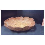 Decorative bowl, pressed wood, floral pattern