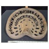 Cast iron implement seat, all lettering intact