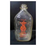 1960 Vintage Gold Spot Dairy 2-Quart Glass Bottle