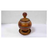 Vintage 1-Piece Hand-Turned/Painted Wood Figure