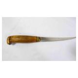 Rapala Finnish Fillet Wood Handle Knife w/Sheath