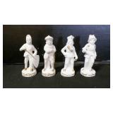 4 Vintage Porcelain Historical Colonial Figurines