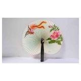 Vintage Mini Phoenix & Peony Paper Cockade Fan