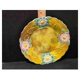 Fenton saucer, floral design, 7½"