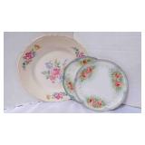 Vintage Floral Motif Porcelain & Ironstone Plates