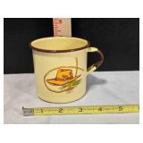 Monterrey Western Ware Chuckwagon cup, 3" tall