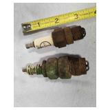 2 Vintage Spark Plugs, Champion Industrial &