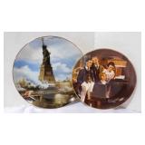 Two Vintage Illustrated Collectable Ceramic Plates