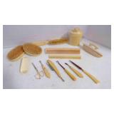 Antique Celluloid Grooming Vanity Set