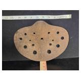 Pressed steel tractor seat, vintage, 10"x 7½"
