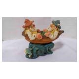 David Frykman 1996 Two Fishermen Boat Resin Figure