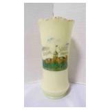 Antique Souvenir Custard Glass Uranium Glow Vase