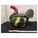 Turkey shaped soup tureen, 11" tall