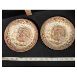 2 turkey motif China bowls, Royal Stafford