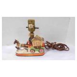 Vintage Japan Ceramic Carriage Lamp Base ONLY