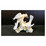 Vintage Porcelain Two Blue Jays Figurine