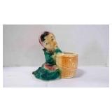 Vintage Royal Copley Ceramic Airbrushed Planter