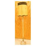 Floor Lamp, Vintage w/fabric shade, 64" high