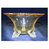 Heisey Glass Mayonnaise Jar w/dolphin feet