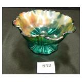 Carnival Glass Dish w/scalloped edge