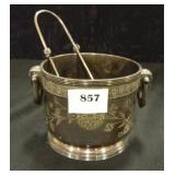 Reed & Barton # 2945 Container w/handles & tongs