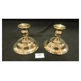 Candlesticks (2) possible silverplate, no markings