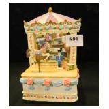 Carousel Horse Music Box w/toys, 7?" h, works