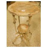 Wicker Plant Stand w/Wood top/bottom shelf