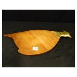 Cutting Board w/Brass Bird Head