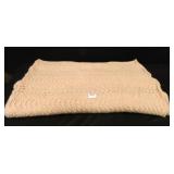 Crocheted Throw - Taupe, 58" x 60"