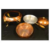 Copper & Metal Serving/Food Warmer - 4 pieces