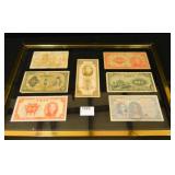 Chinese Currency between Framed Glass