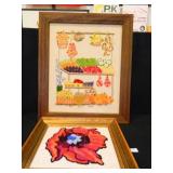 Crewel Embroidery - 2 framed pieces