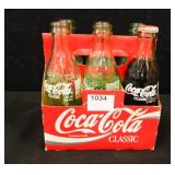 Coke Bottles in 6 pk carton, Glass Bottles