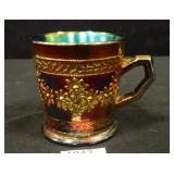 Carnival Glass Cup w/daisy design
