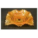 Carnival Glass Dish w/scalloped edge