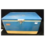 Vintage Coleman Metal Ice Chest, Blue