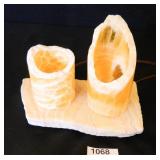 Stone look nightlight with 2 lights