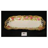 Oblong Bowl, Silesia, Floral, 5¼" x 12¼" oblong