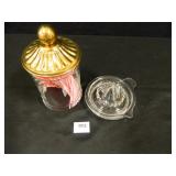 Glass Juicer, Glass Container w/metal lid